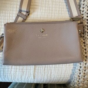 Kate Spade Taupe Leather Crossbody Bag